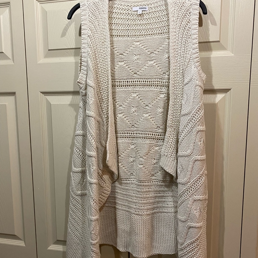 Off-white Sweater Vest Cardigan | Sonoma